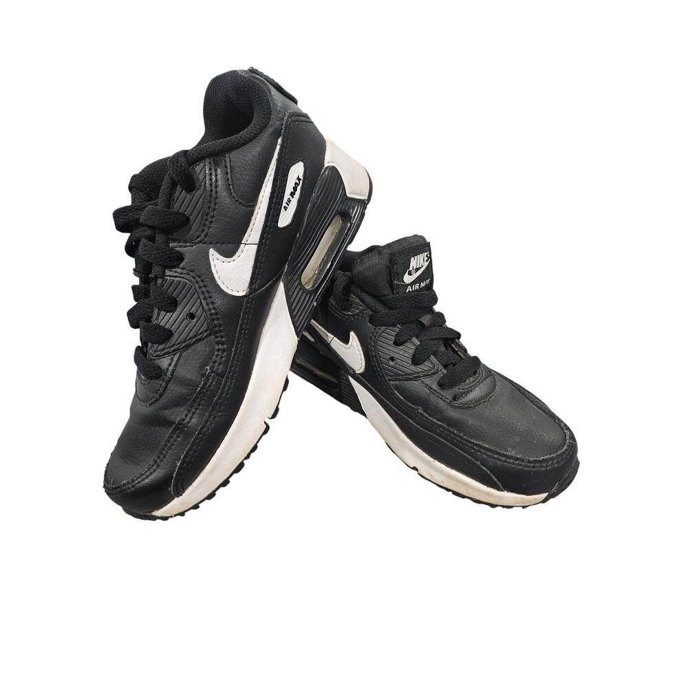 Nike Air Max 90 2.5Y Black White Leather Kids Youth Sneakers CD6867-010